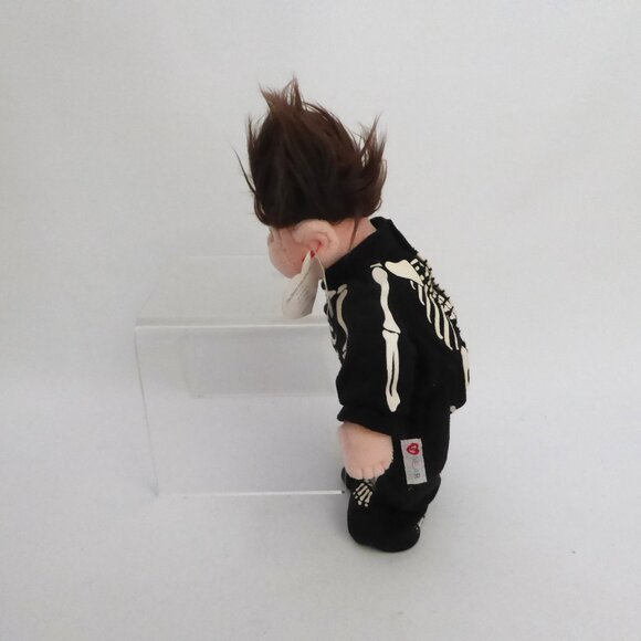 VINTAGE 1996 TY BEANIE BABIES KIDS TUMBLES GLOW IN DARK SKELETON COSTUME & MASK - Picture 7 of 10